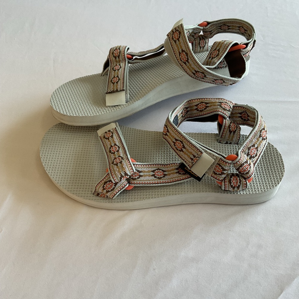 Teva Sandals in Gray and Orange